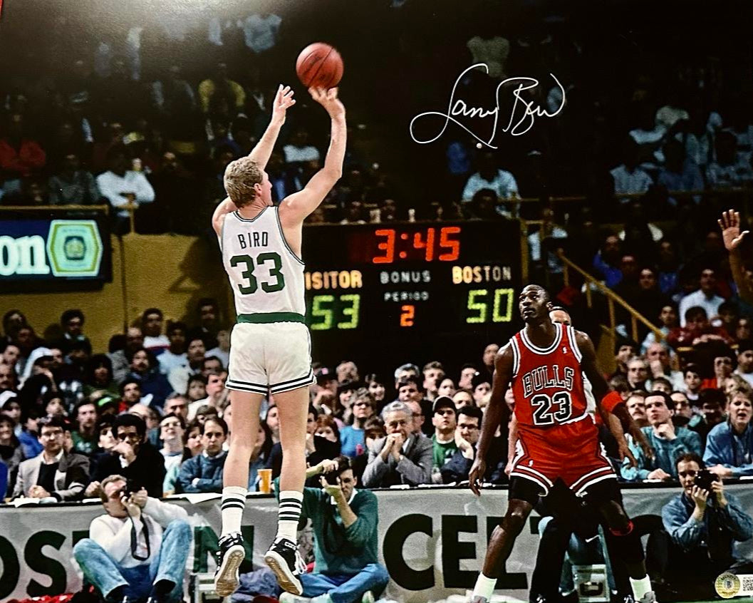 Larry Bird Signed 16x20 Photo Boston Celtics - Beckett COA